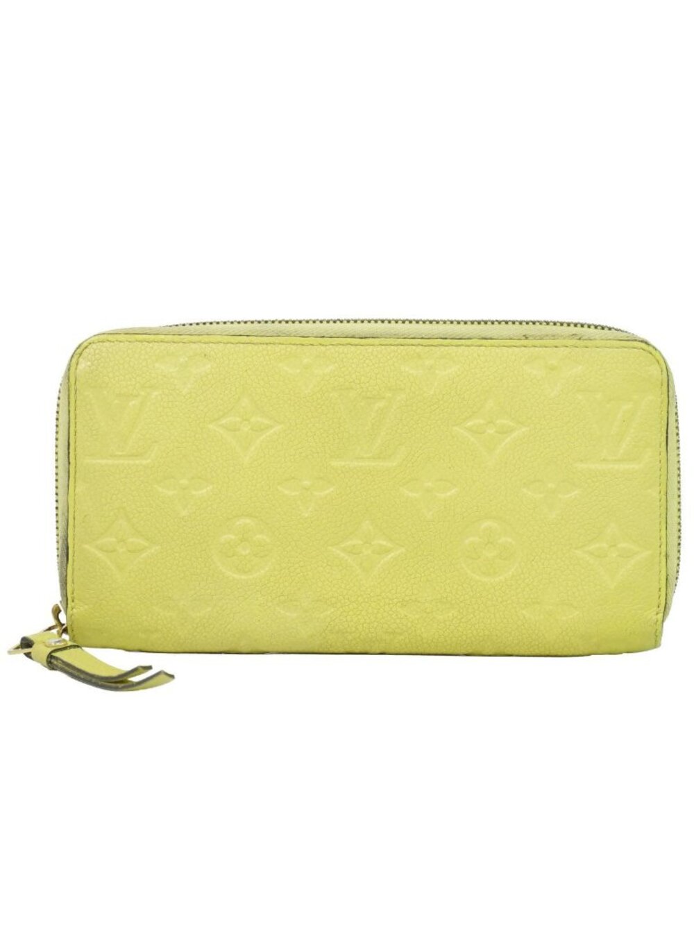 Louis Vuitton LV Zippy Wallet Monogram Empreinte Leather Citrine Yellow